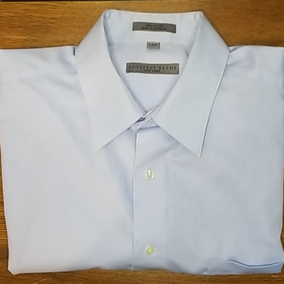 <GEOFREY BEENE> Long Sleeve 100%Cotton Dress Shirt - Picture 13 of 14